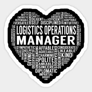 Logistics Operations Manager Heart Sticker